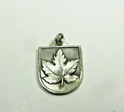 Vintage Military Leaf Germany Pendant Charm Sterling Silver 925  • $12.73