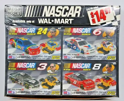 VINTAGE MEGA BLOKS NASCAR WAL-MART 4 Pack- Earnhardt-Dale Jr-Gordon-Burton NEW • $23.74