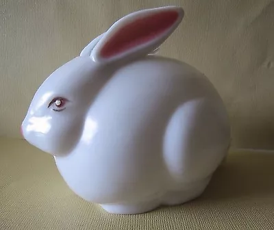 Vtg HARD PLASTIC COTTON PICKER RABBIT Dispenser~GET COTTON BALLS OUT OF HIS TAIL • $7.95