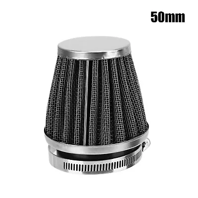 1x Motorcycle 50mm Air Filter Pod For Honda Kawasaki Suzuki Yamaha Universal UK • £7.39