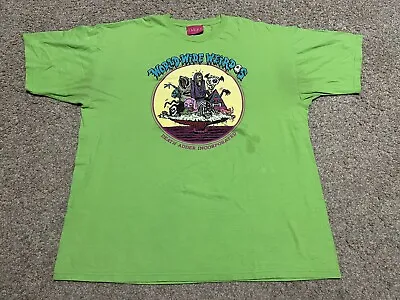 Mishka World Wide Weirdos Graphic Shirt Death Adder Inc Size XL Green • $59.99
