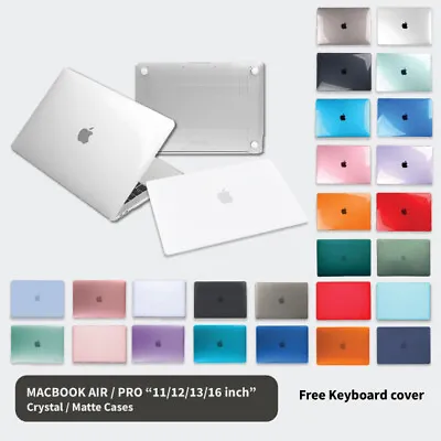 $15.76 • Buy MacBook Hard Shell Case + Keyboard Cover Air Pro 11  13  12  Pro 13  16  Inches