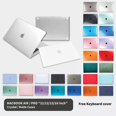 $16.69 • Buy MacBook Hard Shell Case + Keyboard Cover Air Pro 11  13  12  Pro 13  16  Inches