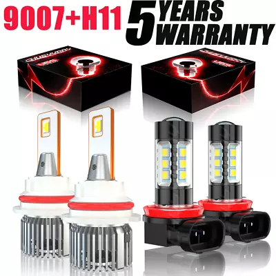 For Nissan Xterra 2005-2015 9007 LED Headlight Hi/Low+H11 Fog Light Bulbs 6000K • $54.99