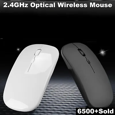 $8.49 • Buy Slim 2.4GHz Optical Wireless Mouse Mice + USB Receiver For Mac Laptop PC Desktop