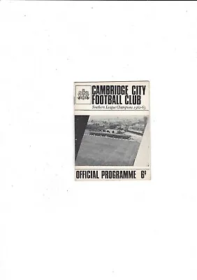 1966/67 Cambridge City V Poole Town Football Programme • £3.50