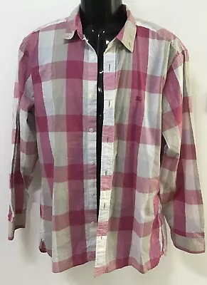 Authentic Burberry Brit Slim Button Up Shirt Check Print LG 85 Cm RRP $499.00 • $49