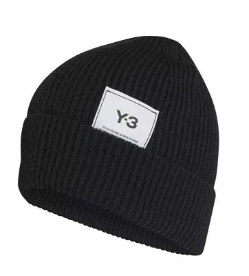 Y-3 YOHJI YAMAMOTO Adidas CL CLASSIC Logo BEANIE Knit Hat Cap RARE Black Unisex • $225