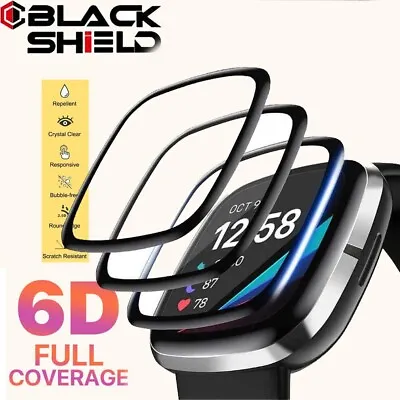 3x BLACKSHIELD For Fitbit Versa 4/ Versa 3 Screen Protector Full Cover Protect • $8.99