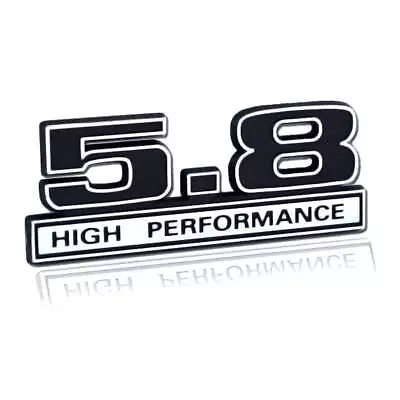 Ford Mustang Black Chrome 5.8 5.8L High Performance 3D Stick On Embossed Emblem • $12.13