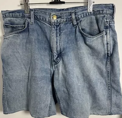 Levi’s Black Tag Mens Cutdown Vintage Denim Blue Distressed Shorts W36 Inch • $16.15
