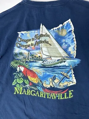 Jimmy Buffett Margaritaville Caribbean T-Shirt Graphic Print Large Cozumel Mexic • $39.88