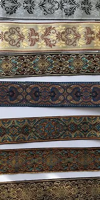 £4.28 • Buy  Jacquard Woven Ribbon/Trim  Polyester 4.5/6 Cm Width 1 Yard 