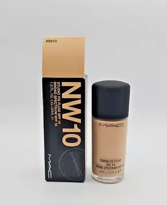 MAC Studio Fix Fluid Foundation SPF 15 - NW10 - 1.0fl.oz/30ml NEW • $19.95