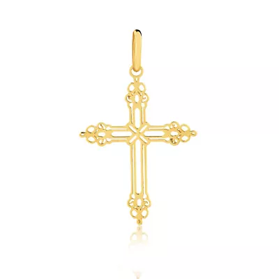 Cross Unisex 18k Solid Yellow Gold Pendant For Necklace For Women And Men  • $76.58