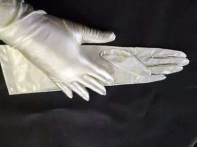 Vintage Silver Lame Evening/opera Gloves  Med/Lg • $12