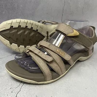 Teva Women's Size 8.5 M Tirra Strappy Water Sandals Beige Gold Trail Hiking • $25.99