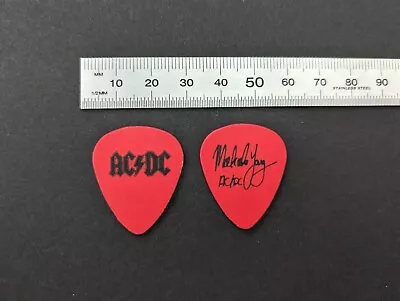 ACDC - Malcolm Young Signature - Red And Black Guitar Pick • $4.99