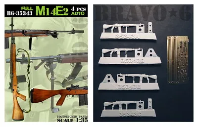 Bravo6 1/35 M14E2 Auto Rifle (4pcs) • $20.87