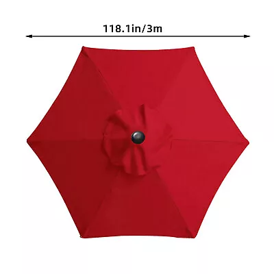 2.7m 3m Replacement Fabric Garden Parasol Canopy Cover Waterproof Anti-UV 6/8Arm • £25.99