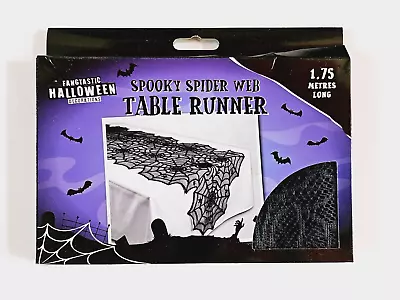 Halloween Tablecloth Spider Web Table Lace Runner Cover Cobweb Party Decoration • £3.95