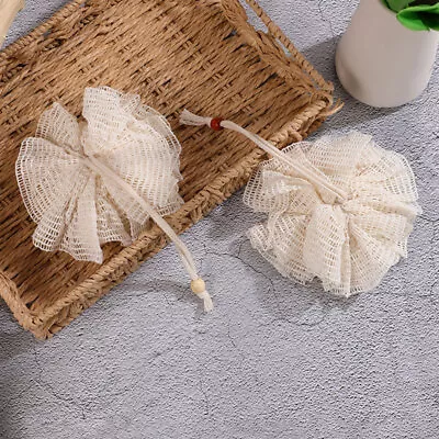  2 Pcs Ramie Foaming Net Loofah Baby Bath Sponge Shower Scrubber • £8.85