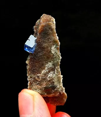 25.6g  Natural Blue  Cubic Fluorite Mica  Mineral Specimen/China • $2.25