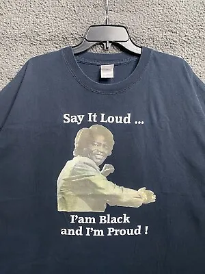 Vintage Y2K James Brown Slogan T-Shirt Mens 3XL Black History Music Band • $35