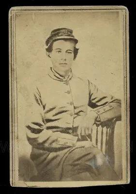 Very Rare CDV Of Civil War Soldier Eugene Trask - Killed By Indians 1863 Photo • $1101.59