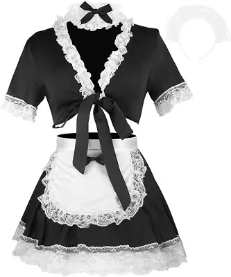 Medium French Maid Outfit Women's Exotic Costumes Cosplay Halloween Party Dress • $19.99