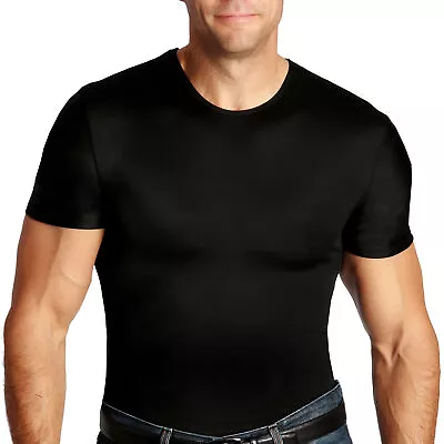 Insta Slim -Made In USA- Mens Firm Compression Slimming Body Shapewear Crew-Neck • $59.95