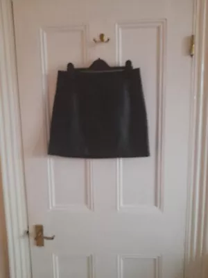 H&M  Skirt Black Leather Look Size XS • £4.50