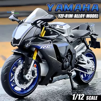 1/12 Scale Yamaha YZF-R1M Motorcycle Model Toy Alloy Diecast Simulation Models M • £15.61