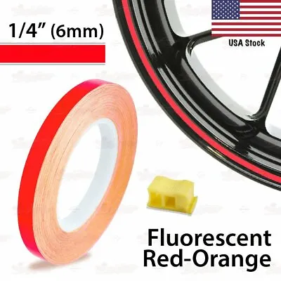 1/4  6mm PIN STRIPE Car Motorcycle WHEEL RIM Tape Decal Vinyl Stickers With Tool • $9.95