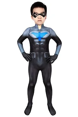 Batman Nightwing Son Of Batman Printed Jumpsuit Kids Cosplay Costume Halloween • $145.99