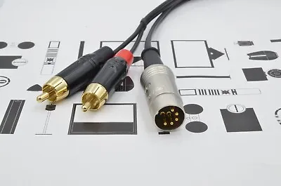 2 Phono/RCA To Bang & Olufsen B&O Lead (5 Pin Din) 0.5m ( 50cm) • £12.50