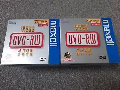 20 Pcs  Maxell DVD+RW Rewritable 2 X Speed 4.7 GB Jewel Case 20 Blank DVD Discs • £13