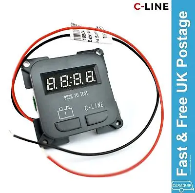 C-Line LED Volt Metre Battery Monitor Gauge CBE Caravan Motorhome VW Campervan • £46.94