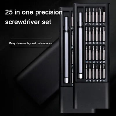 25 In 1 Magnetic Screwdriver Set Precision Drill Bits For Phone Computer Watch • £10.99