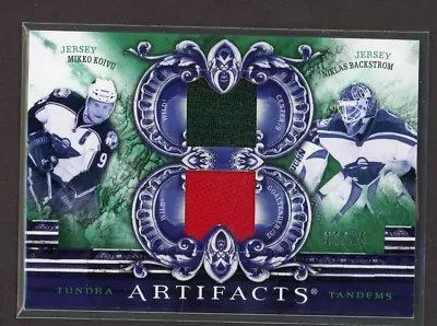 2010-11 Artifacts Tundra Tandems Jersey Emerald Niklas Backstrom/Mikko Koivu /35 • $18.07