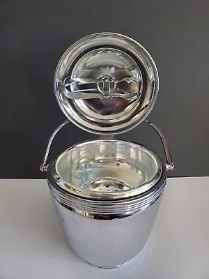 $50 • Buy Vintage Farber Bros KROME KRAFT Vacuum Ice Tub Bucket With Tongs
