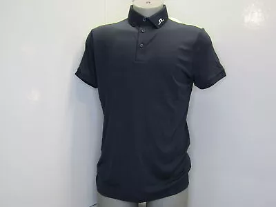 J.Lindeberg Men's Polo Shirt Navy/White/Light Green Size Medium Jeff Regular Fit • $19.99