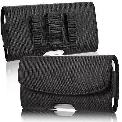 $16.99 • Buy Nylon Cell Phone Holster Belt Clip Loop Pouch Wallet W/Card Holder Case Cover