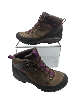 Merrell Chameleon Arc2 Rival Boot Women 9.5 Brown Pink Leather Waterproof Hiking • $45.49