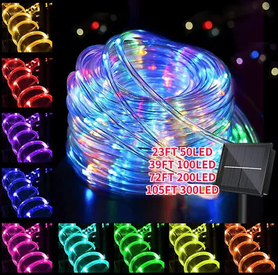 Solar String Rope Lights Outdoor Twinkle Lighting Waterproof Garden Decoration • $13.99