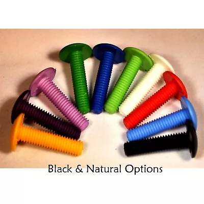 £2.49 • Buy Nylon Plastic Slotted Mushroom Head Screws / Bolts / Fasteners Colour Options