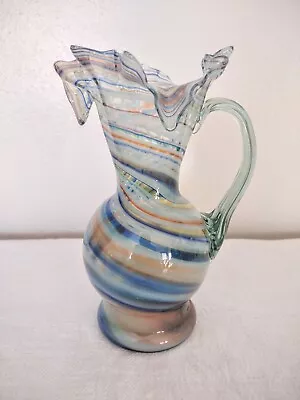 Vintage Smith's Old Timers Ozark Art Glass 7  Swirl Pitcher • $12