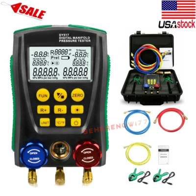 $169 • Buy Automotive Refrigerant Recharge Kit Digital Manifold For HVAC And Refrigeration 