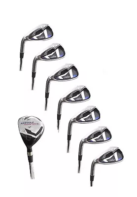 Tall Mens +1.5  Left Hand Agxgolf Stiff Flex Irons Set Hybrid +5-9 Irons + Pw&sw • $229.95