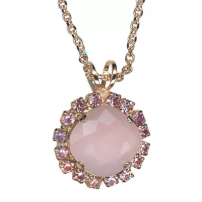 Mariana Necklace Pendant Timeless Rosewater Opal & Lt Rose Austrian Crystals ... • $80